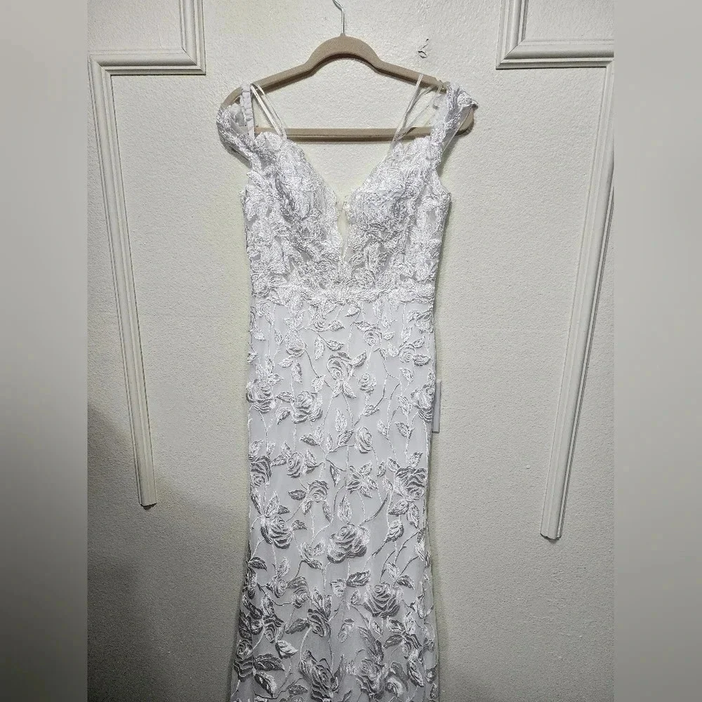 Lulus Precious Romance White Embroidered Off-the-Shoulder Maxi Dress Wedding